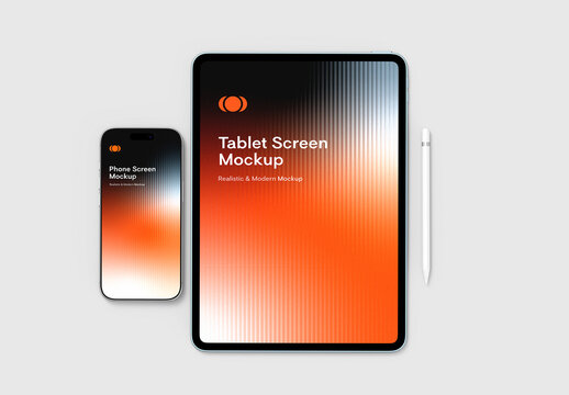 Mobile Phone and Tablet Screen Mockup