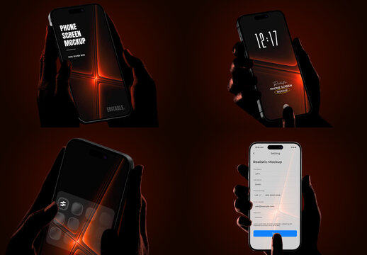 Multi View Smartphone Mockup Set