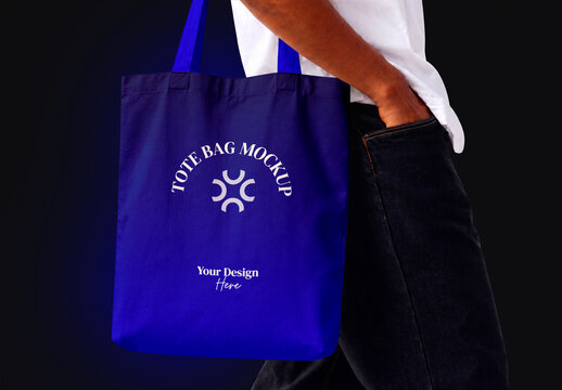 Tote Bag Mockup with Model