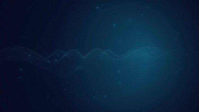 Glowing blue particle wave flows in a seamless loop