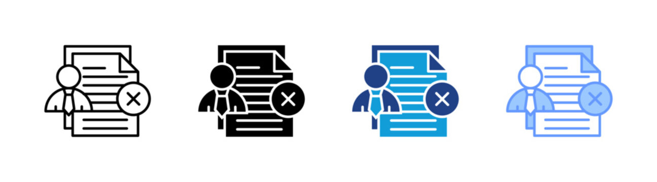 Curriculum Vitae icon set multiple style collection
