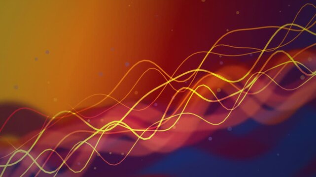 Glowing sine wave lines undulate horizontally in a seamless loop