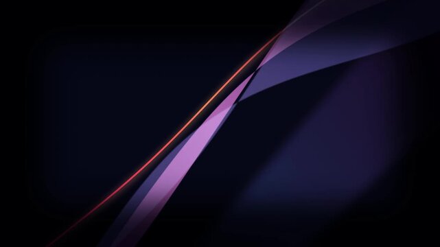 Lavender and navy blue curved bands flow in a seamless loop