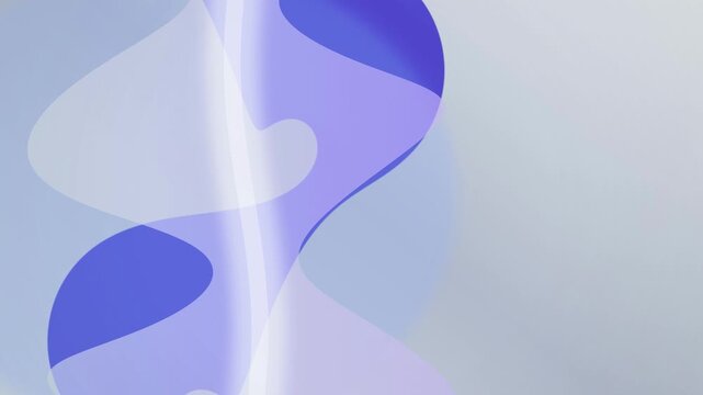 Layered blue organic shapes flow in a seamless loop