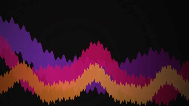 Layered horizontal saw tooth bands scroll in a seamless loop