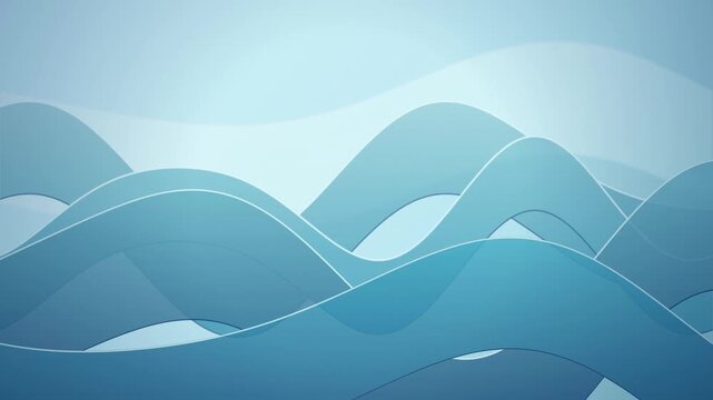 Minimalist rolling waves flow in a seamless loop