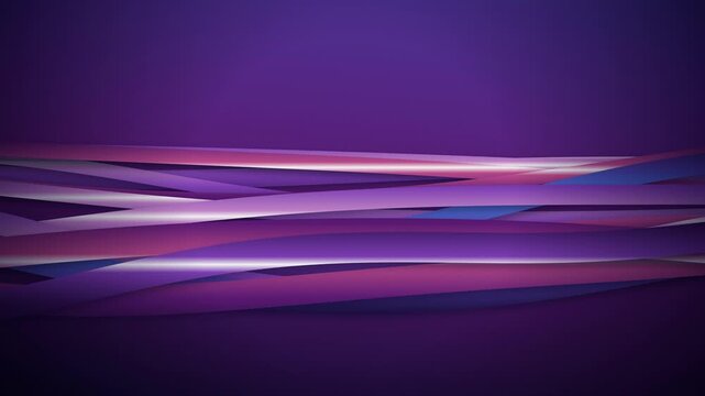 Purple wave ribbons flow across the screen in a seamless loop