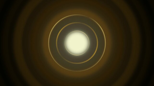 Retro cartoon rings radiate from a glowing center in a seamless loop