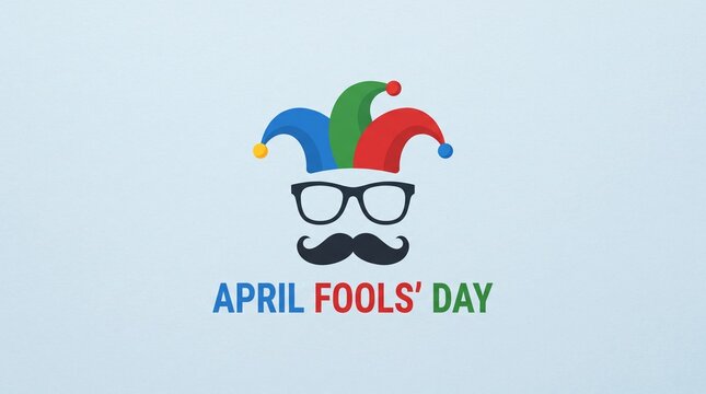 April fools day jester hat with glasses icon