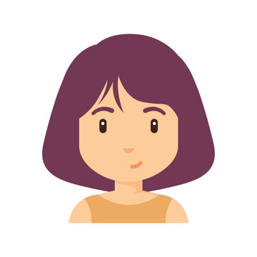 Short Hair Woman Avatar Flat Icon