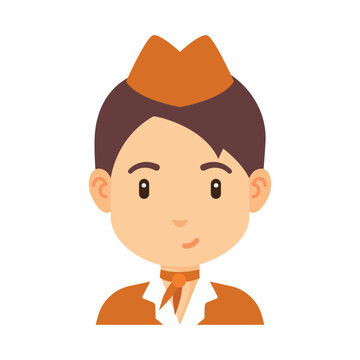 Stewardess Avatar Flat Icon