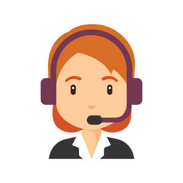Customer Service Avatar Flat Icon