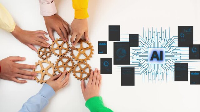 Collaboration of Diverse Hands Working Together with Gears Connected to AI Technology for Innovation and Progress in Business and Science. Entropy.
