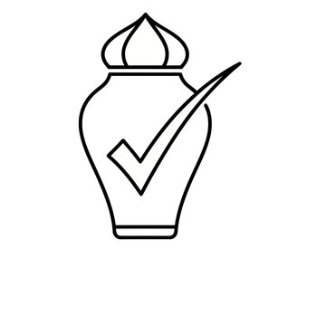 Vase with Check Mark
