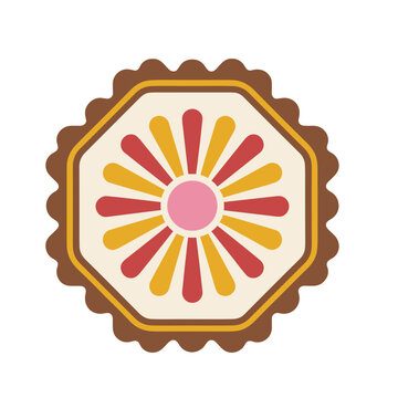 Abstract geometric flower design