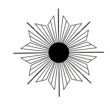Abstract sunburst graphic with black center
