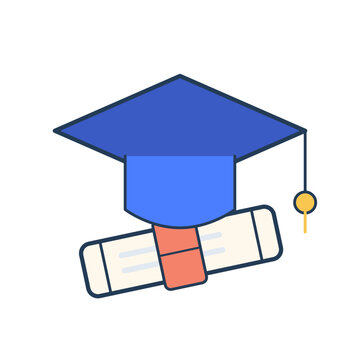 Graduation Cap And Diploma