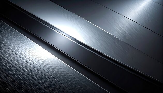 A close-up shot features diagonal lines of brushed metal and dark, reflective surfaces.