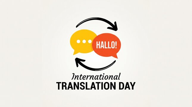 International translation day communication vector icon