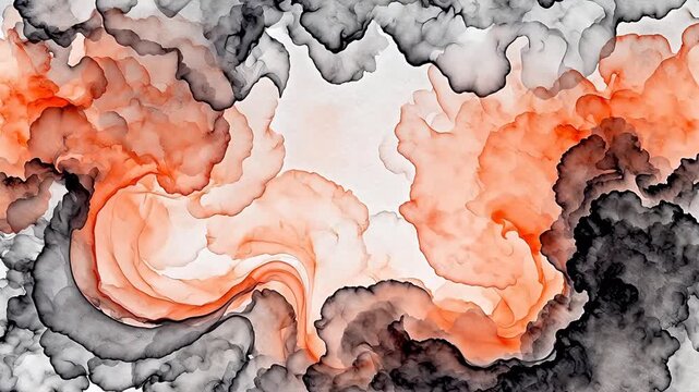 Abstract watercolor cloud patterns