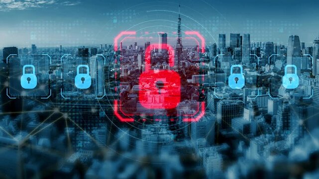Digital security concept illustrating a cybersecurity breach, with a red unlocked padlock indicating data exposure among secure systems, emphasizing system vulnerability and risk Marrow