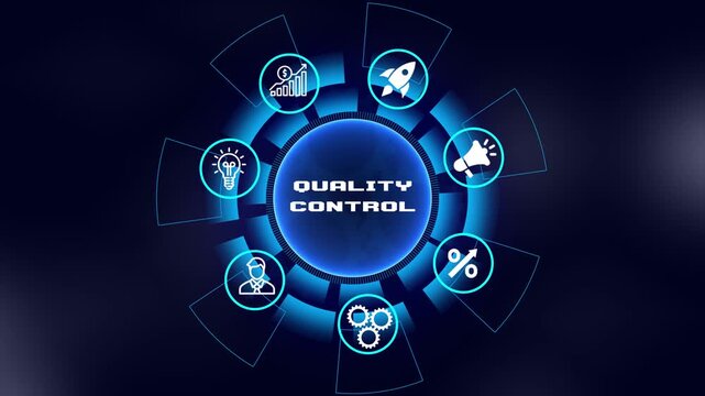 Quality control concept business technology internet and network for standard management process and continuous improvement