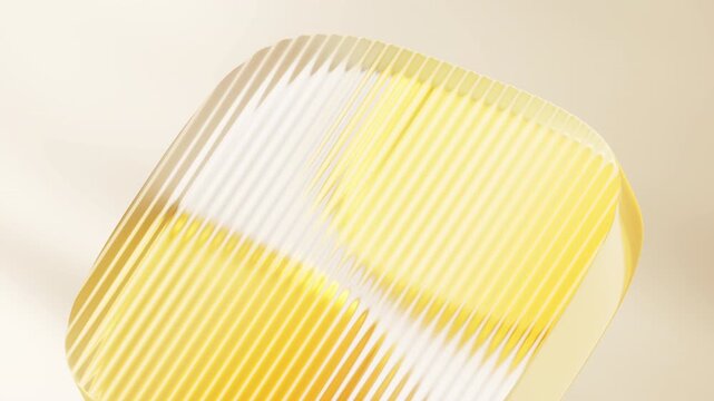 Abstract golden cube geometric glass background, 3d rendering.