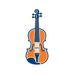 Fototapeta premium Detailed stylized violin or cello musical instrument illustration.
