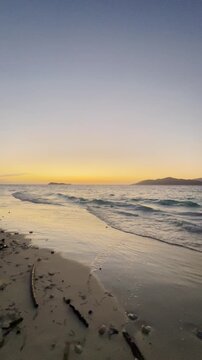 Serene Sunrise View Over Tropical Beach