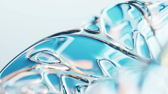 Transparent blue gemstone background, 3d rendering.