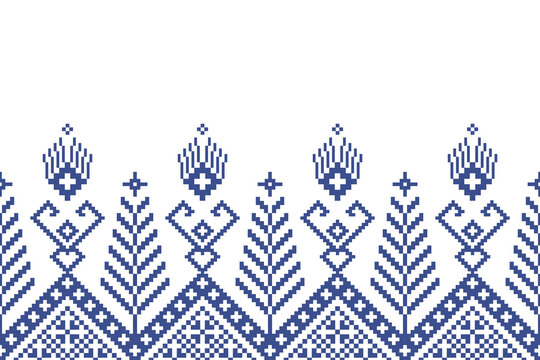 Cross Stitch Pattern concept folk embroidery seamless texture, rustic ornament motif. Design for: fabric, fashion, decor, blanket. Pattern charm woven art. I drew this by myself, it&rsquo;s not AI generated