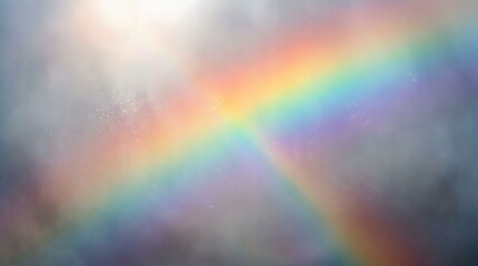 A vibrant rainbow stretches across a dramatic stormy sky featuring a dark and moody atmospheric landscape captured as a striking silhouette © Joya