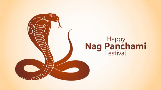 Happy Nag Panchami Festival Vector Poster with Cobra Illustration