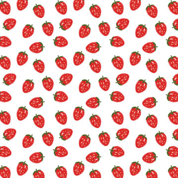 pattern background with red strawberry