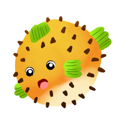 vector illustration of a pufferfish © Fia