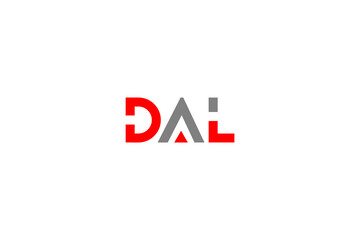 Obraz premium Modern DAL Letter Monogram Logo: Abstract Geometric Typography Concept for Tech Company Branding Vector