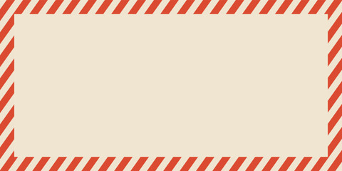 Fototapeta premium Vintage airmail envelope with red and blue border. Classic airmail design, perfect for vintage-themed projects. Airmail stamp adds nostalgic touch. Frame vector with copy space.eps,10