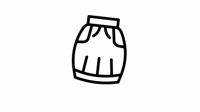 Skirt minimalist stroke animation