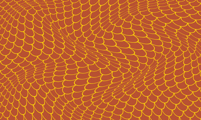 abstract outline fish scale wave pattern art perfect for banner poster background. © shajada