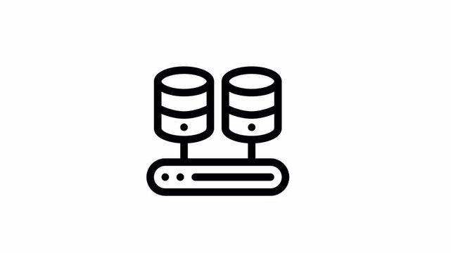 Database minimalist stroke animation