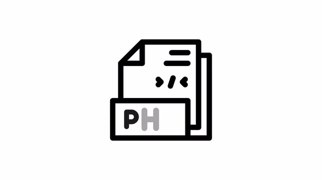 PHP File minimalist stroke animation
