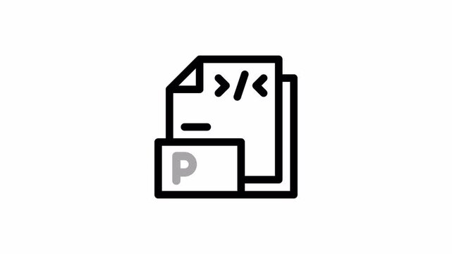 Python File minimalist stroke animation