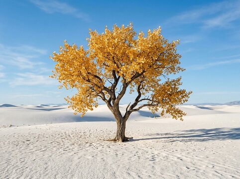 Golden tree desert