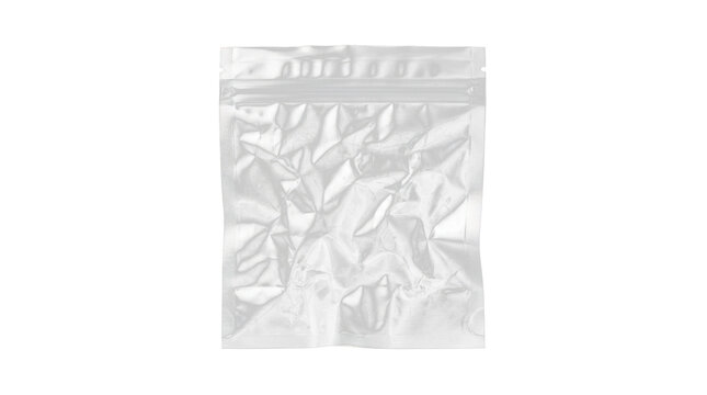 Crinkled Metallic Vacuum Sealed Bag Close-Up