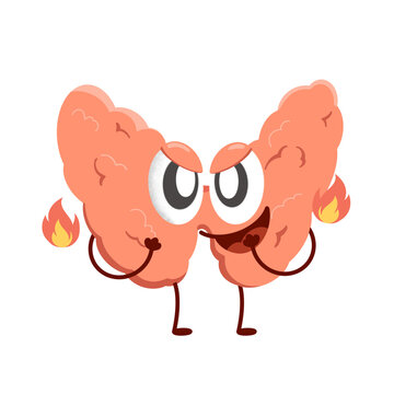 Hyperthyroid Illustration Cartoon