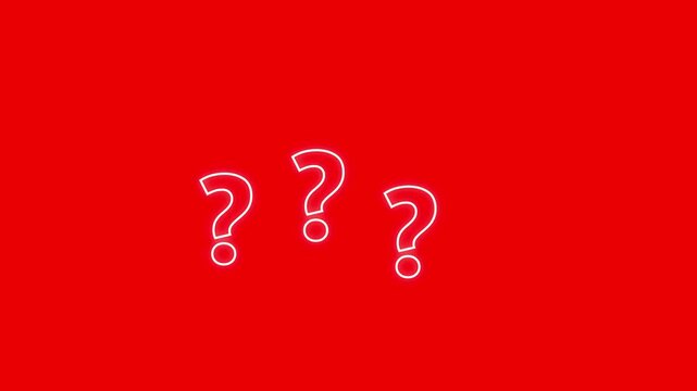 Question Mark Icon Animation, Question mark sign animation, thinking icon