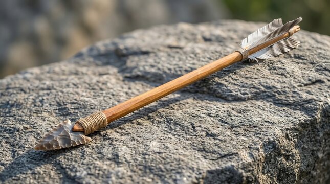 Primitive stone arrow