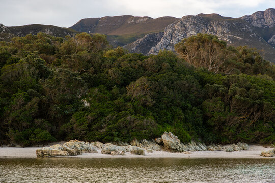 Grotto Lagoon  and Beach at sunset and dusk, Hermanus, South Africa