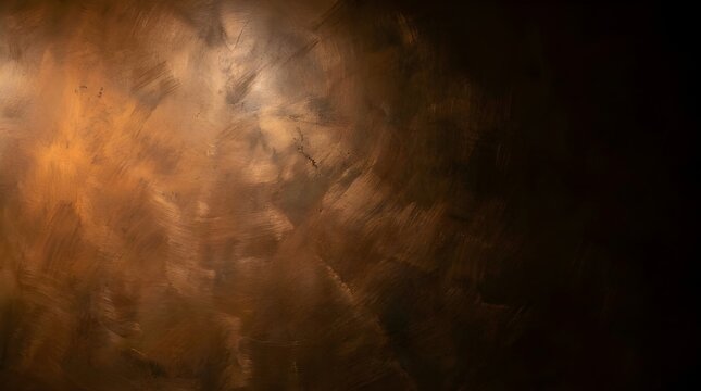 Vintage dark brown textured background, moody abstract wall surface with dramatic lighting, rustic bronze plaster texture for professional backdrops