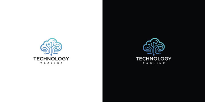 Cloud Technology Logo Design Template
